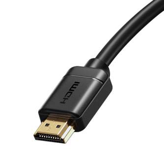 Video vadi, kabeļi - Baseus High Definition Series HDMI 2.0 cable, 4K 60Hz, 1.5m (black) WKGQ030201 - perc šodien veikalā un ar piegādi