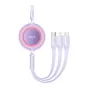 Cables - Baseus Bright Mirror 3, USB 3-in-1 cable for micro USB / USB-C / Lightning 66W / 2A 1.1m (Purple) CAMJ010105 - quick order from manufacturer