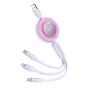 Cables - Baseus Bright Mirror 3, USB 3-in-1 cable for micro USB / USB-C / Lightning 66W / 2A 1.1m (Purple) CAMJ010105 - quick order from manufacturer