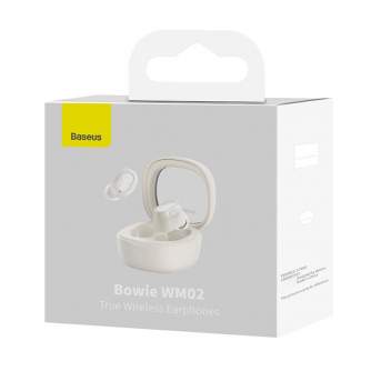 Austiņas - Wireless headphones Baseus Bowie WM02 TWS, Bluetooth 5.0 (white) NGTW180002 - ātri pasūtīt no ražotāja