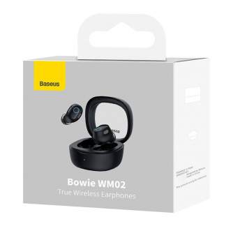 Austiņas - Wireless headphones Baseus Bowie WM02 TWS, Bluetooth 5.0 (black) NGTW180101 - ātri pasūtīt no ražotāja