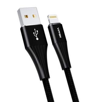 Кабели - USB to Lightning cable Vipfan A01, 3A, 1.2m, braided (black). CB-A1LT-black - быстрый заказ от производителя