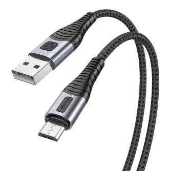 Cables - USB to Micro USB cable Vipfan X10, 3A, 1.2m, braided (black) CB-X10MK - quick order from manufacturer