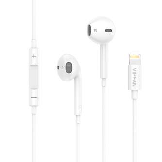 Austiņas - Wired in-ear headphones Vipfan M09 (white) EP-M9 - ātri pasūtīt no ražotāja