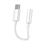 New products - Cable Vipfan L08 USB-C to mini jack 3.5mm AUX, 10cm (white) L08 - quick order from manufacturer