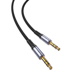 Новые товары - Cable Vipfan L11 mini jack 3.5mm AUX, 1m, gold plated (grey) L11 - быстрый заказ от производителя
