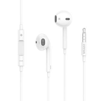 Austiņas - Wired in-ear headphones Vipfan Classic M04 (white) M04 - ātri pasūtīt no ražotāja