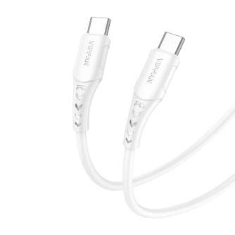 Cables - USB-C to USB-C cable Vipfan P05, 60W, PD, 1m (white) P05-1m - quick order from manufacturer