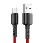 Больше не производится - USB to USB-C cable Vipfan X02, 3A, 1.8m (red) X02TC-1.8m-red