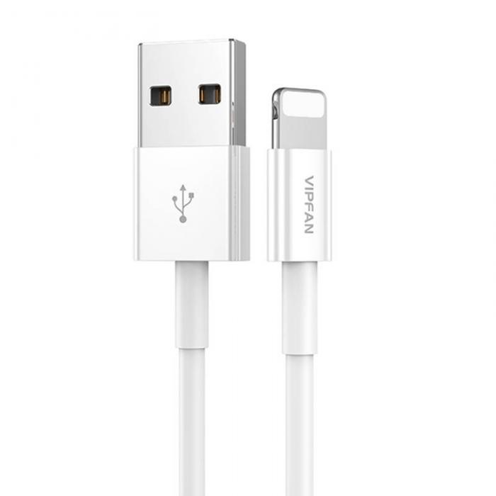 Cables - USB to Lightning cable Vipfan X03, 3A, 1m (white) X03LT - quick order from manufacturer