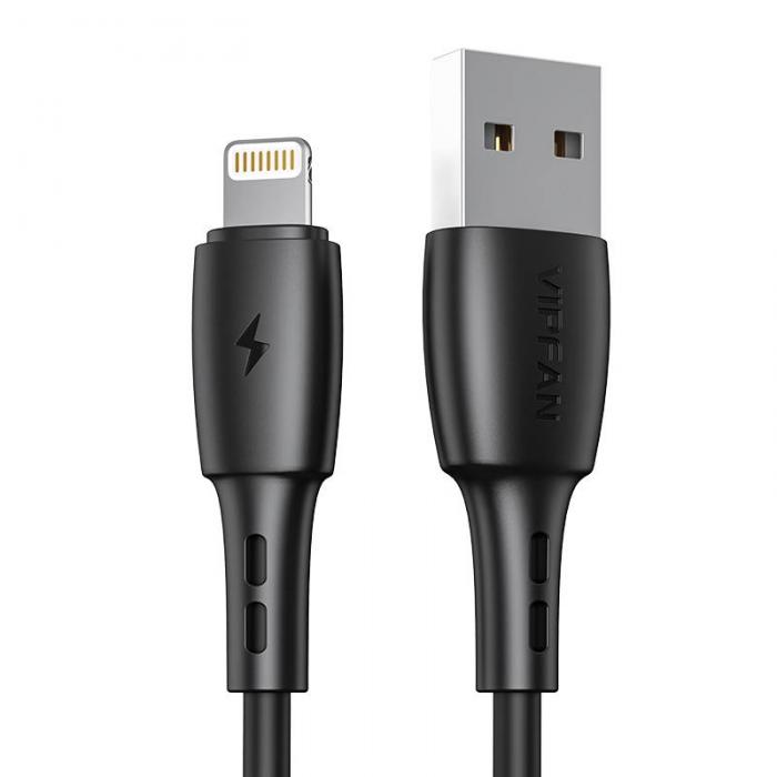 Cables - USB to Lightning cable Vipfan Racing X05, 3A, 2m (black) X05LT-2m-black - quick order from manufacturer