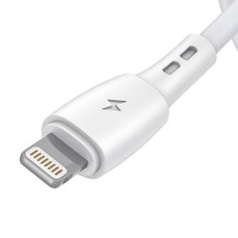 USB to Lightning cable Vipfan Racing X05, 3A, 2m (white) X05LT-2m-white