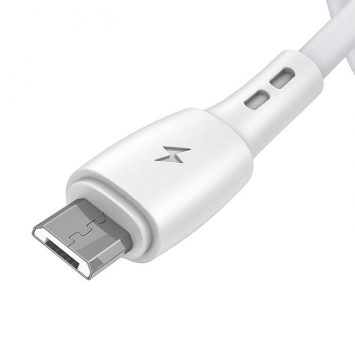 Кабели - USB to Micro USB cable Vipfan Racing X05, 3A, 1m (white) X05MK-1m-white - быстрый заказ от производителя