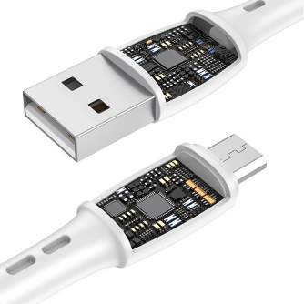 Кабели - USB to Micro USB cable Vipfan Racing X05, 3A, 1m (white) X05MK-1m-white - быстрый заказ от производителя