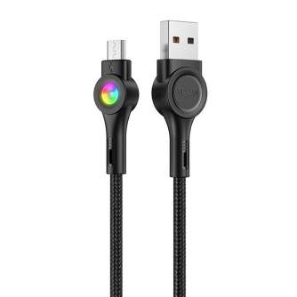 Kabeļi - USB to Micro USB cable Vipfan Colorful X08, 3A, 1.2m (black) X08MK - ātri pasūtīt no ražotāja