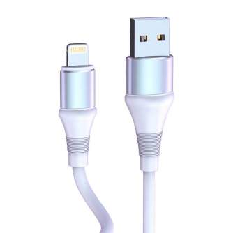 Cables - USB to Lightning cable Vipfan Colorful X08, 3A, 1.2m (white) X09LT - quick order from manufacturer
