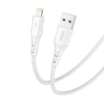 Cables - USB to Lightning cable Vipfan Colorful X12, 3A, 1m (white) X12LT - quick order from manufacturer