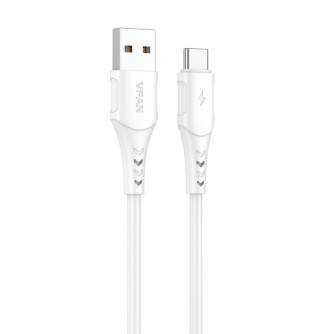 USB to USB-C cable Vipfan Colorful X12, 3A, 1m (white) X12TC