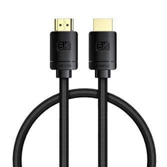 Video vadi, kabeļi - HDMI to HDMI Baseus High Definition cable 0.5m, 8K (black) WKGQ040001 - быстрый заказ от производителя