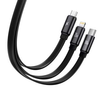 Cables - Baseus Traction 3-in-1 USB-C cable USB-C / Lightning / Micro 100W 1.7m (black) CAQY000001 - quick order from manufacturer