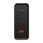 Wall charger - Wall charger Baseus GaN USB-C + USB, 100W + 1m cable (black) CCGP090201 - quick order from manufacturer