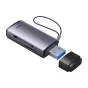 Card Reader - Baseus Lite Series SD/TF memory card reader, USB (gray) WKQX060013 - buy today in Master Foto store and with delivery Best choise selected by experts