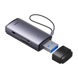 Memory Cards - Baseus Lite Series SD/TF memory card reader, USB (gray) WKQX060013 - quick order from manufacturer