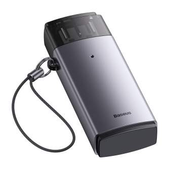 Atmiņas kartes - Baseus Lite Series SD/TF memory card reader, USB (gray) WKQX060013 - быстрый заказ от производителя