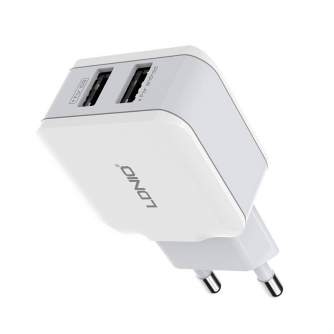 Кабели - Wall charger LDNIO A2202, 2x USB, 12W (white) A2202 EU - быстрый заказ от производителя