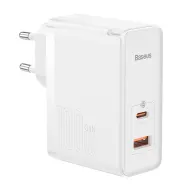 Wall charger - Wall charger Baseus GaN5 Pro USB-C + USB, 100W + 1m cable (white) CCGP090202 - quick order from manufacturerWall charger - Wall charger Baseus GaN5 Pro USB-C + USB, 100W + 1m cable (white) CCGP090202 - quick order from manufacturer