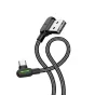Kabeļi - USB to USB-C cable Mcdodo CA-5280 LED, 1.2m (black) CA-5281 - быстрый заказ от производителя