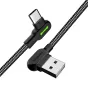 Kabeļi - USB to USB-C cable Mcdodo CA-5280 LED, 1.2m (black) CA-5281 - быстрый заказ от производителя