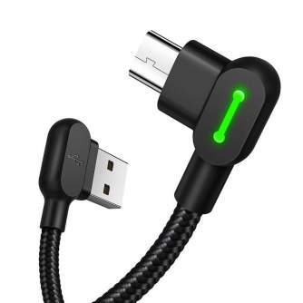 Kabeļi - USB to Micro USB Cable Mcdodo CA-5280 LED, 1.2m (Black) CA-5771 - ātri pasūtīt no ražotāja