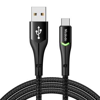 Cables - USB to USB-C Mcdodo Magnificence CA-7960 LED cable, 1m (black) CA-7960 - quick order from manufacturer