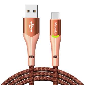 Кабели - USB to USB-C Mcdodo Magnificence CA-7962 LED cable, 1m (orange) CA-7962 - быстрый заказ от производителя