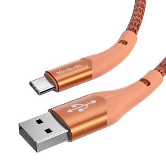 Кабели - USB to USB-C Mcdodo Magnificence CA-7962 LED cable, 1m (orange) CA-7962 - быстрый заказ от производителя