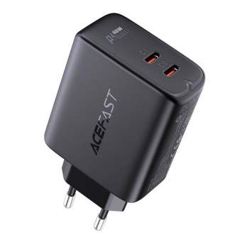 Cables - Wall Charger Acefast A9, 2x USB-C, PD 40W (czarna) A9 black - quick order from manufacturer
