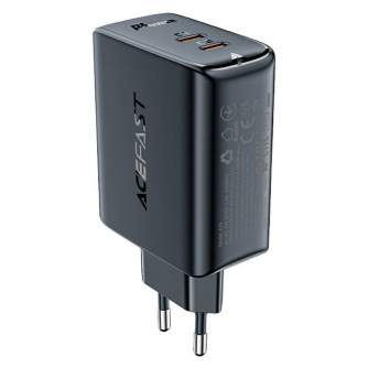 Cables - Wall charger Acefast A29 PD50W GAN 2x USB-C 50W (black) A29 black - quick order from manufacturer