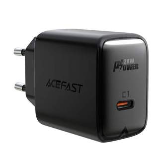 Wall Charger Acefast A1 PD20W, 1x USB-C (black) A1-black