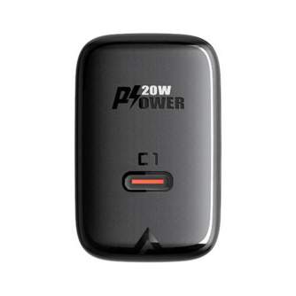 Кабели - Wall Charger Acefast A1 PD20W, 1x USB-C (black) A1-black - быстрый заказ от производителя