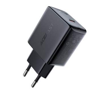 Cables - Wall Charger Acefast A1 PD20W, 1x USB-C (black) A1-black - quick order from manufacturer