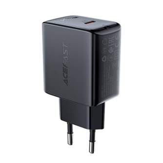 Cables - Wall Charger Acefast A1 PD20W, 1x USB-C (black) A1-black - quick order from manufacturer
