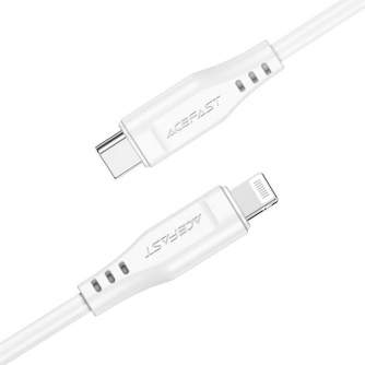 Cables - Cable USB MFI Acefast C3-01, USB-C to Lightning, 30W, 1.2m (white) C3-01 white - quick order from manufacturer
