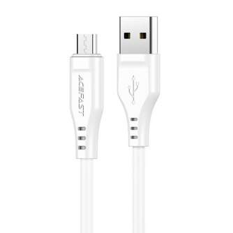 Kabeļi - USB Micro cable to USB-A, Acefast C3-09 1.2m, 60W (white) C3-09 white - ātri pasūtīt no ražotāja