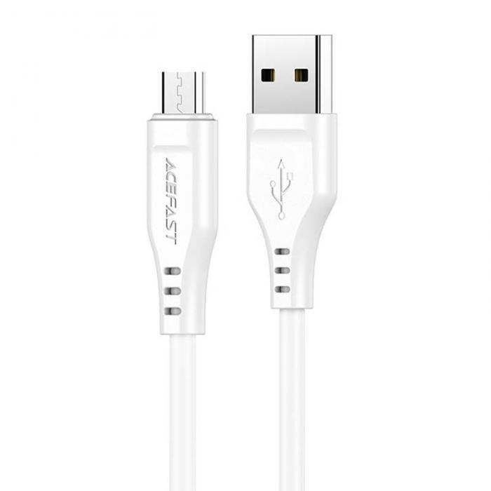 Cables - USB Micro cable to USB-A, Acefast C3-09 1.2m, 60W (white) C3-09 white - quick order from manufacturer