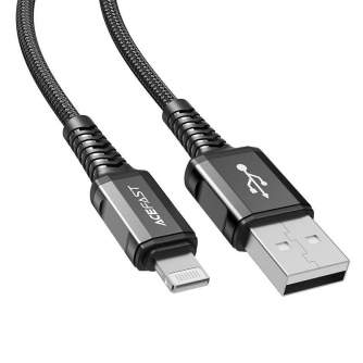 Kabeļi - Cable USB to Lightning Acefast C1-02, 1.2m (czarny) C1-02 - ātri pasūtīt no ražotāja