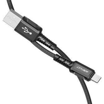Kabeļi - Cable USB to Lightning Acefast C1-02, 1.2m (czarny) C1-02 - ātri pasūtīt no ražotāja