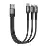 Cables - USB cable Joyroom S-01530G10 3in1 USB-C / 2x Lightning 3.5A 0.15m (black) S-01530G10 - quick order from manufacturerCables - USB cable Joyroom S-01530G10 3in1 USB-C / 2x Lightning 3.5A 0.15m (black) S-01530G10 - quick order from manufacturer