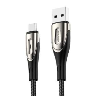 Kabeļi - USB to USB-C cable Joyroom Sharp S-M411 3A, 2m (black) S-M411 Type-C 2m - ātri pasūtīt no ražotāja