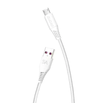 Discontinued - USB to Micro USB Cable Dudao L2M 5A, 2m (White) L2M Micro 2m
